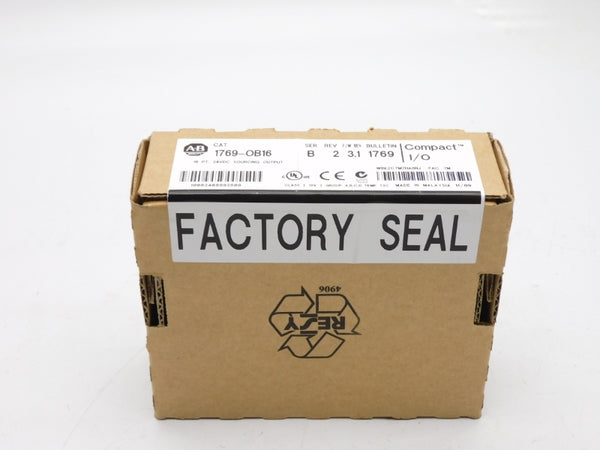 ALLEN BRADLEY 1769-OB16 SER. B 24VDC F/W 3.1 DATE: 2009 NSFS