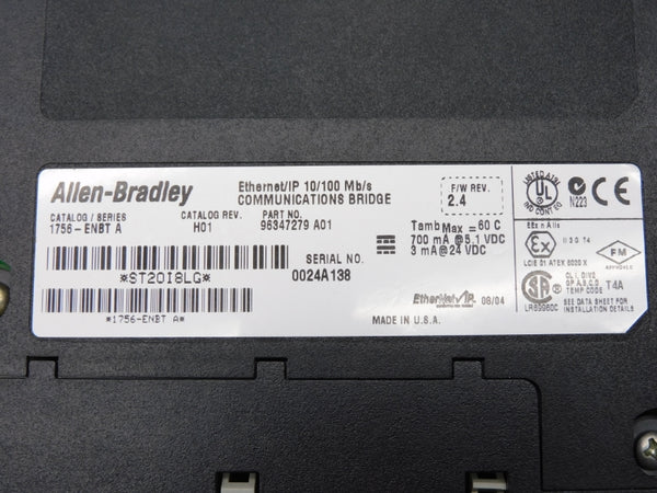 ALLEN BRADLEY 1756-ENBT SER. A 24VDC F/W 2.4 NSNP