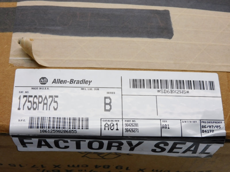 ALLEN BRADLEY 1756-PA75 SER. B DATE: 2005 NSFS