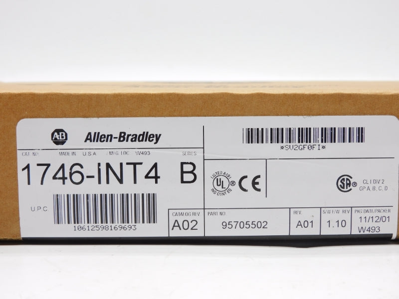ALLEN BRADLEY 1746-INT4 SER. B F/W 1.10 DATE: 2001 NSFS