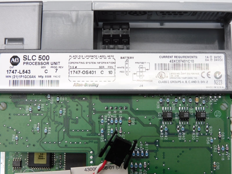 ALLEN BRADLEY 1747-L543 SER. C 24VDC 1A F/W 10 (NO KEY) NSMP
