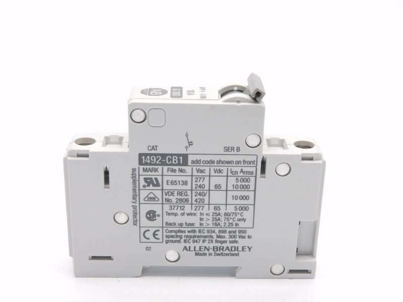 ALLEN BRADLEY 1492-CB1G100 SER. B 277V 10A (GY/BL) NSMP