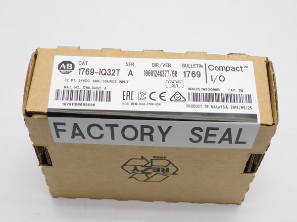 ALLEN BRADLEY 1769-IQ32T SER. A 24VDC F/W 3.1 DATE: 2016 NSFS