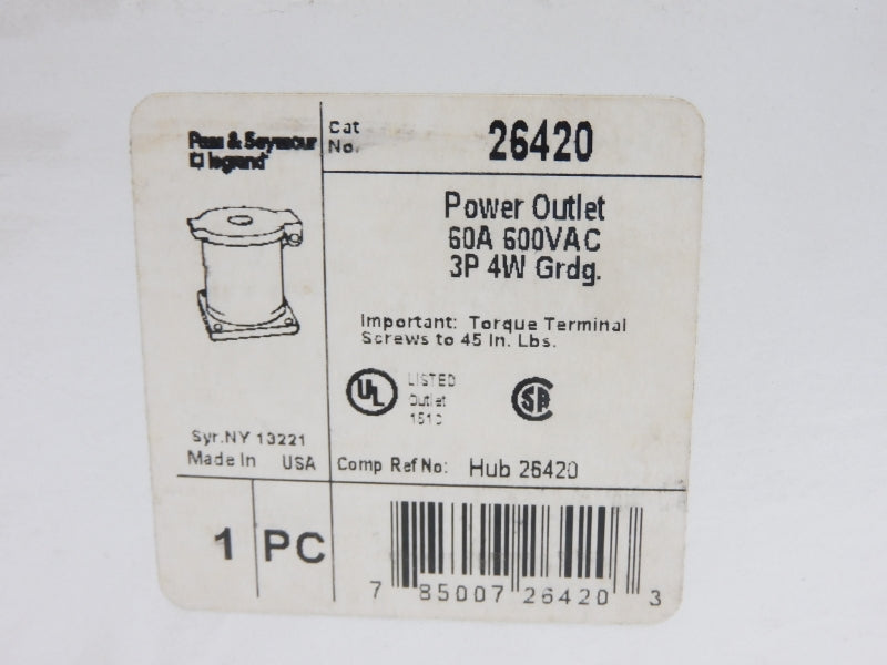 PASS&SEYMOUR LEGRAND 26420 600VAC 60A NSMP