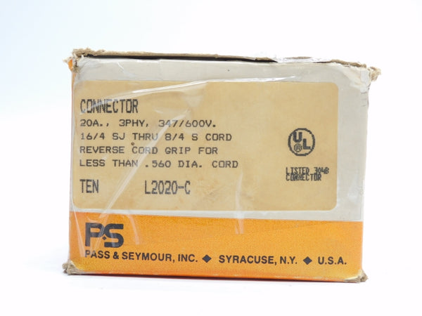 PASS&SEYMOUR LEGRAND L2020-C 347/600V 20A (PKG OF 10) NSMP