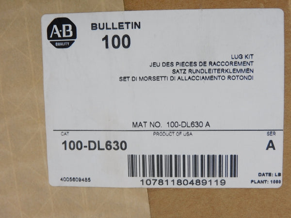 ALLEN BRADLEY 100-DL630 SER. A (BR/WH) NSFS