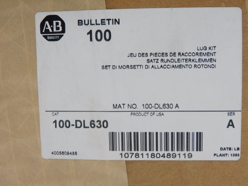 ALLEN BRADLEY 100-DL630 SER. A (BR/WH) NSFS