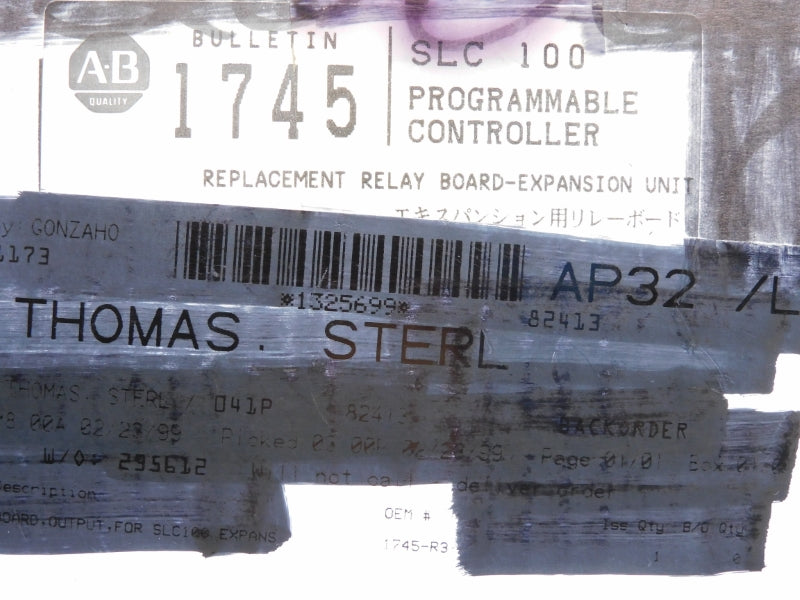 ALLEN BRADLEY 1745-R3 NSMP