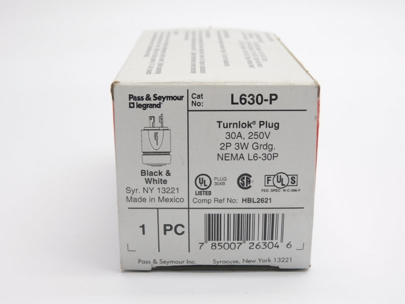 PASS & SEYMOUR L630-P 250V 30A NSMP