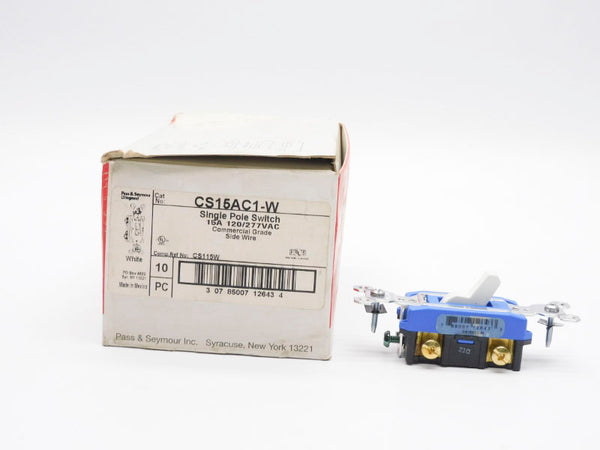 PASS&SEYMOUR LEGRAND CS15AC1-W 120/277VAC 15A (PKG OF 10) NSMP