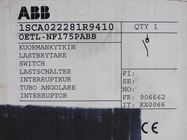 ABB 1SCA022281R9410 OETL-NF175PABB 600VAC 175A NSMP