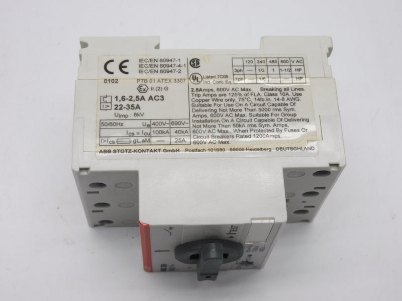 ABB 1SAM150000R1007 MS325-2,5 690V 1,6-2,5A NSMP