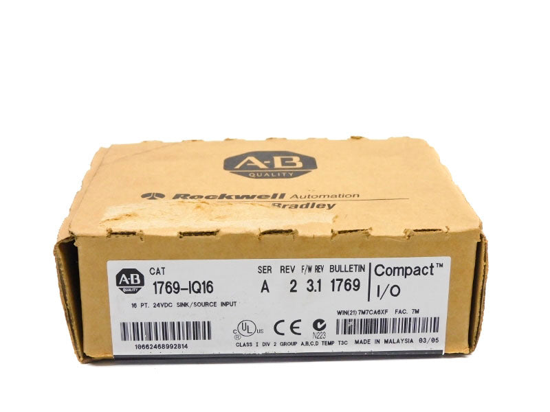 ALLEN BRADLEY 1769-IQ16 SER. A F/W 3.1 24VDC DATE: 2005 NSFS