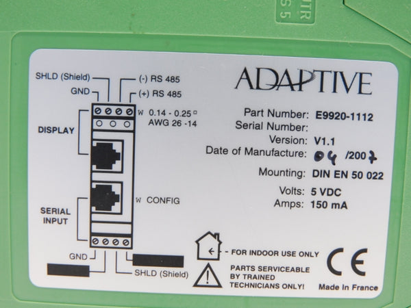 ADAPTIVE E9920-1112 5VDC NSNP