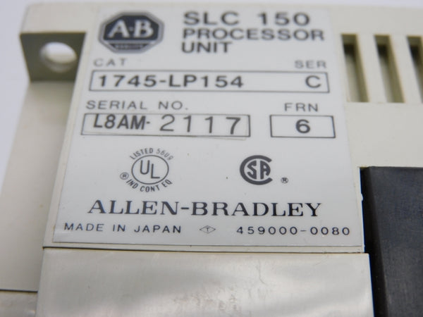 ALLEN BRADLEY 1745-LP154 SER. C F/W 6 10-250VAC 2.5A NSNP