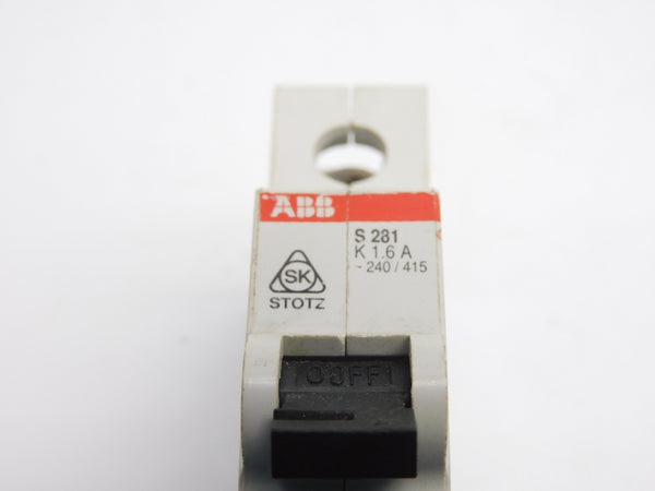 ABB S281-K1.6A 240/415V 1.6A UNMP