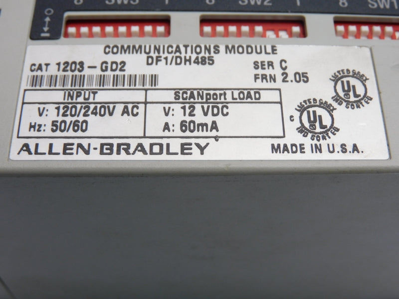 ALLEN BRADLEY 1203-GD2 SER. C F/W 2.05 120/240VAC UNMP