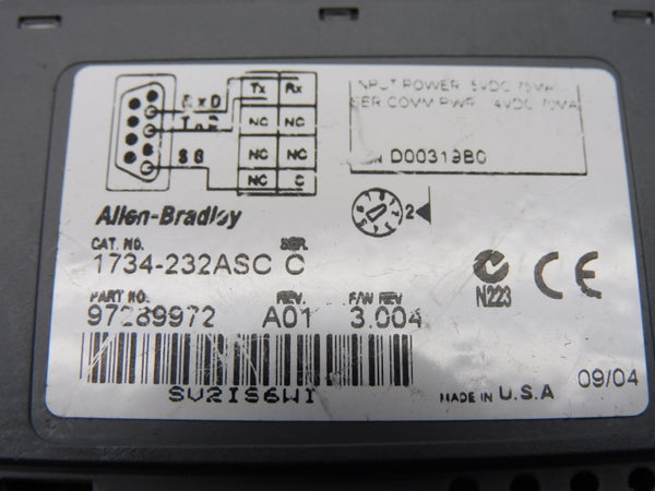 ALLEN BRADLEY 1734-232ASC SER. C F/W 3.004 UNMP