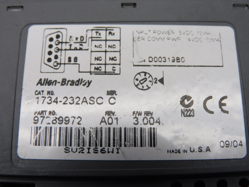 ALLEN BRADLEY 1734-232ASC SER. C F/W 3.004 UNMP
