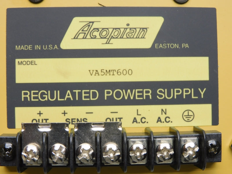 ACOPIAN VA5MT600 NSNP