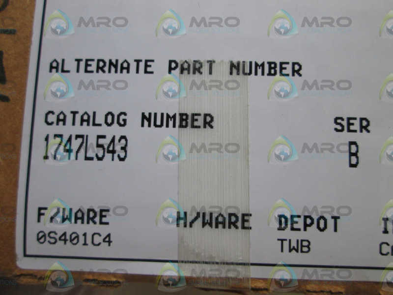 ALLEN BRADLEY 1747-L543 SER.B (NO KEY) REMAN