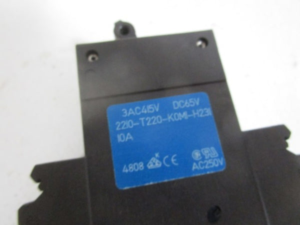 E-T-A CIRCUIT BREAKER 10A 2210-T220-K0M1-H231  UNMP