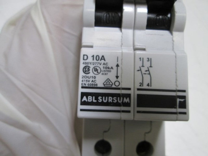ABL SURSUM 2DU10D-10A CIRCUIT BREAKER 10A  UNMP