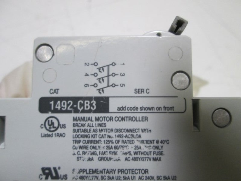 ALLEN BRADLEY 1492-CB3-F060 SER. C 6A UNMP