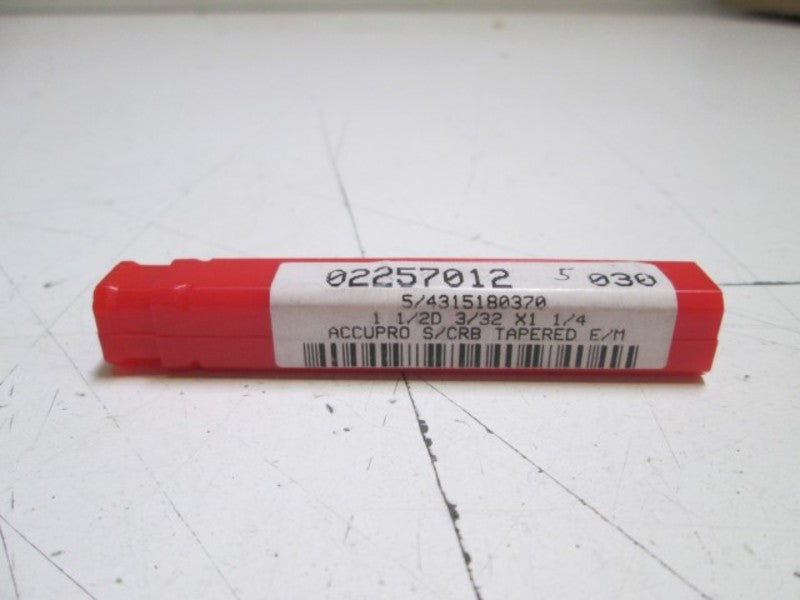 ACCUPRO TAPERED END MILLS 02257012 (672-00620)  ORIGINAL PACKAGE