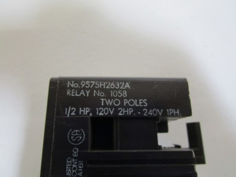 CUTLER-HAMMER RELAY 120V 9575H2632A  UNMP
