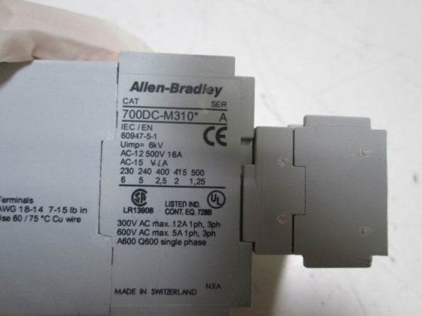 ALLEN BRADLEY 24V RELAY 700DC-M310 SER. A / 195-MB02 SER. A  UNMP