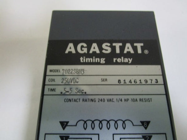 AGASTAT TIMING RELAY .5-5SEC. 7022SBH3  NSNP