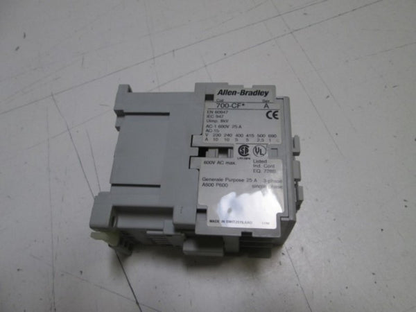 ALLEN BRADLEY CONTROL RELAY 110/120V 700-CF SER. A  UNMP
