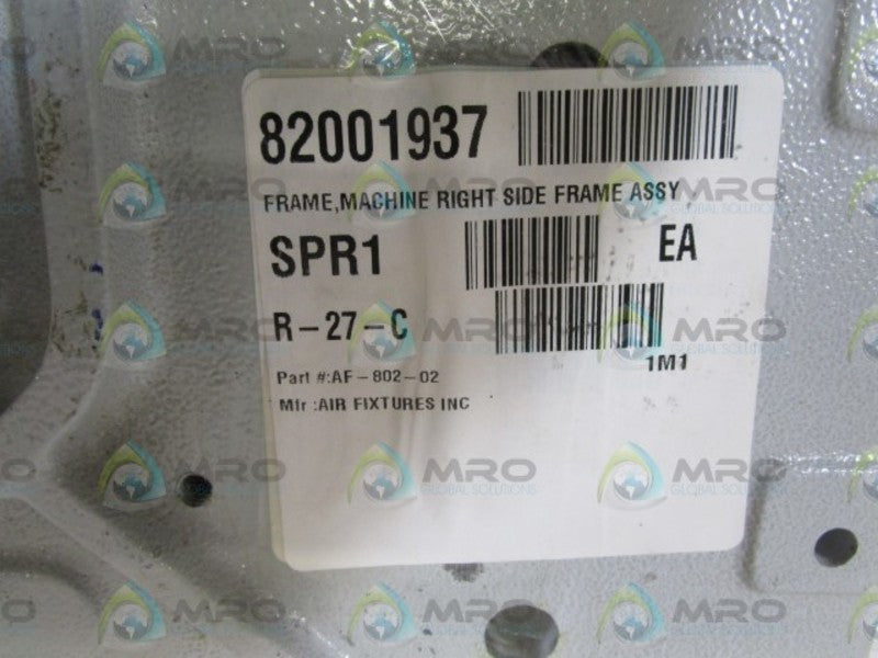 AIR FIXTURES AF-802-02 MACHINE RIGHT SIDE FRAME ASSEMBLY  UNMP