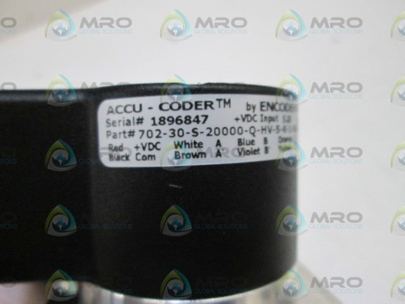 ACCU-CODER ENCODER 702-30-S-20000-Q-HV-5-K-1-SG-N-N  NSMP