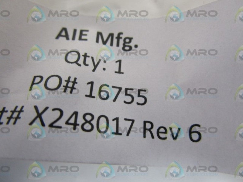 AIE MFG. REPLACEMENT PART X248017  NSNP IN BAG