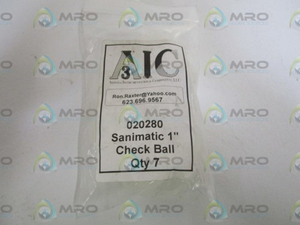 AIC SANIMATIC 1" CHECK BALL 020280 (PKG OF 7)  NSNP IN BAG
