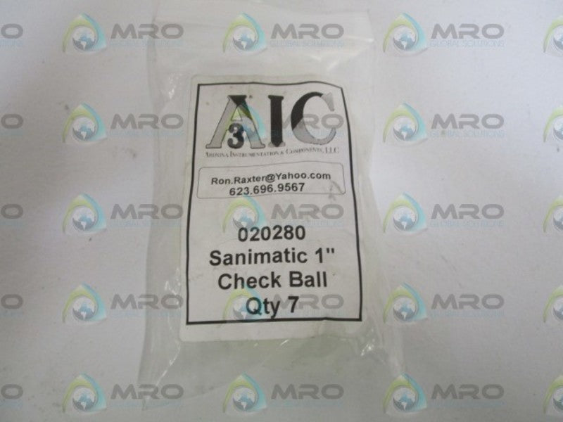 AIC SANIMATIC 1" CHECK BALL 020280 (PKG OF 7)  NSNP IN BAG