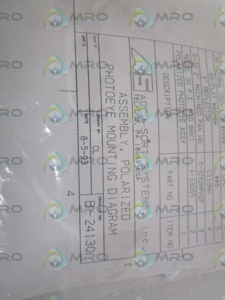 ACCU-SORT ASSEMBLY KIT B-24130  NSNP IN BAG