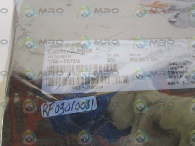 ALLEN BRADLEY 1756-PA75 SER. A POWER (REMANUFACTURED)  NSMP