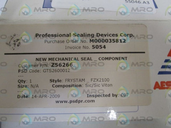 AES SEAL MECHANICAL SEAL GTS2600012  NSMP
