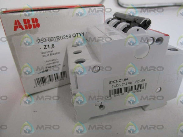 ABB S203-Z1.6 CIRCUIT BREAKER 1.6A  NSMP