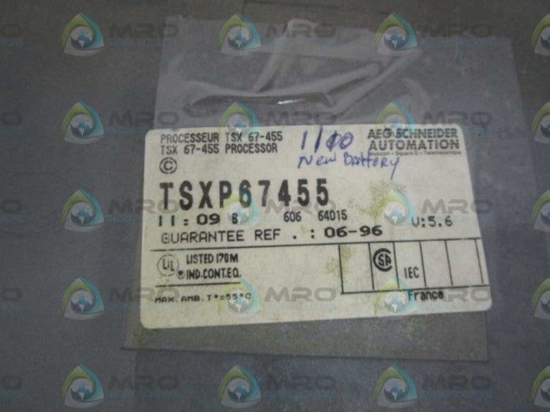 AEG TSXP67455 PROCESSSOR MODULE  UNMP