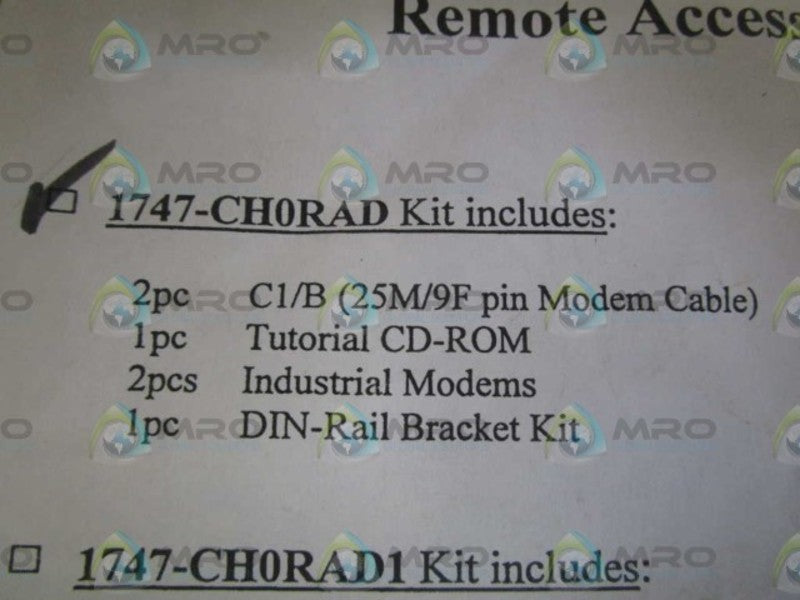 ALLEN BRADLEY 1747-CH0RAD MODEM KIT  NSMP