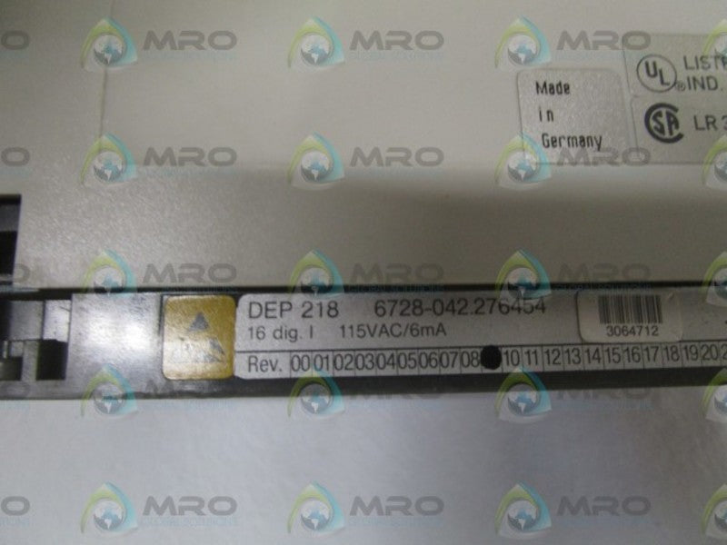 AEG DEP218 6728-042.276454 INPUT MODULE (MISSING TERMINAL)  UNMP