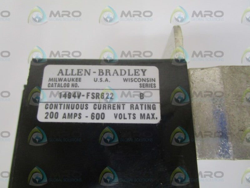 ALLEN BRADLEY 1494V-FSR622 SER. B FUSE BLOCK  NSNP