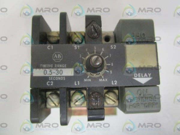 ALLEN BRADLEY 852S-NSB SER. G RELAY 0.5-30SEC (AS PICTURED)  NSNP