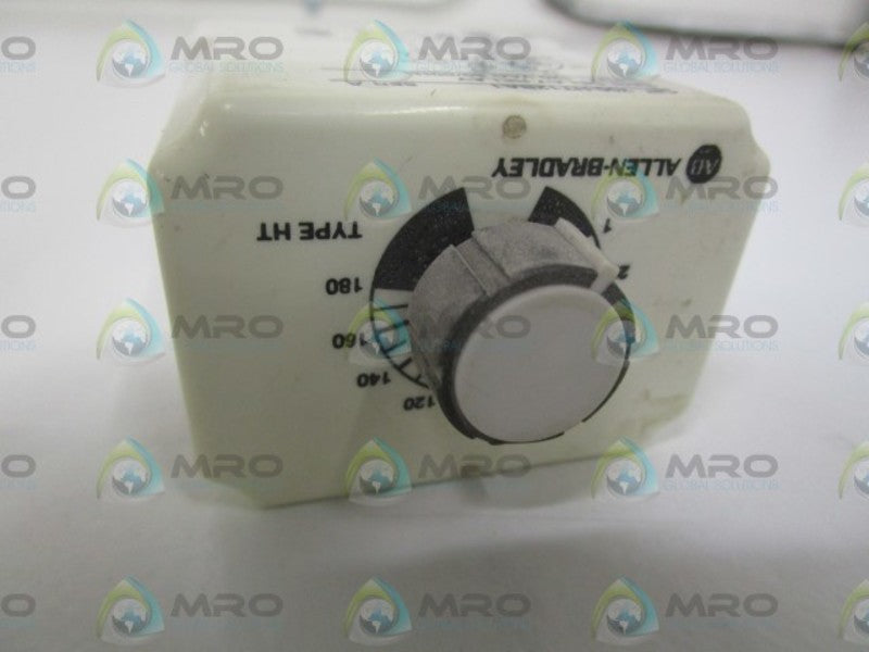 ALLEN BRADLEY 700-HT12BA1 SER. A TIME RELAY (CRACKED AS PICTURED)  UNMP