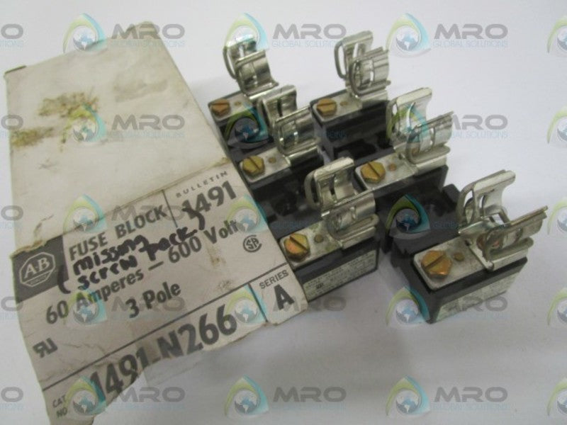 ALLEN BRADLEY 1491-N266 SER. A FUSE BLOCK (AS PICTURED)  NSMP