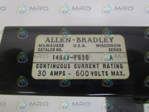 ALLEN BRADLEY 1494V-FS30 SER. A FUSE BLOCK (AS PICTURED)  NSNP